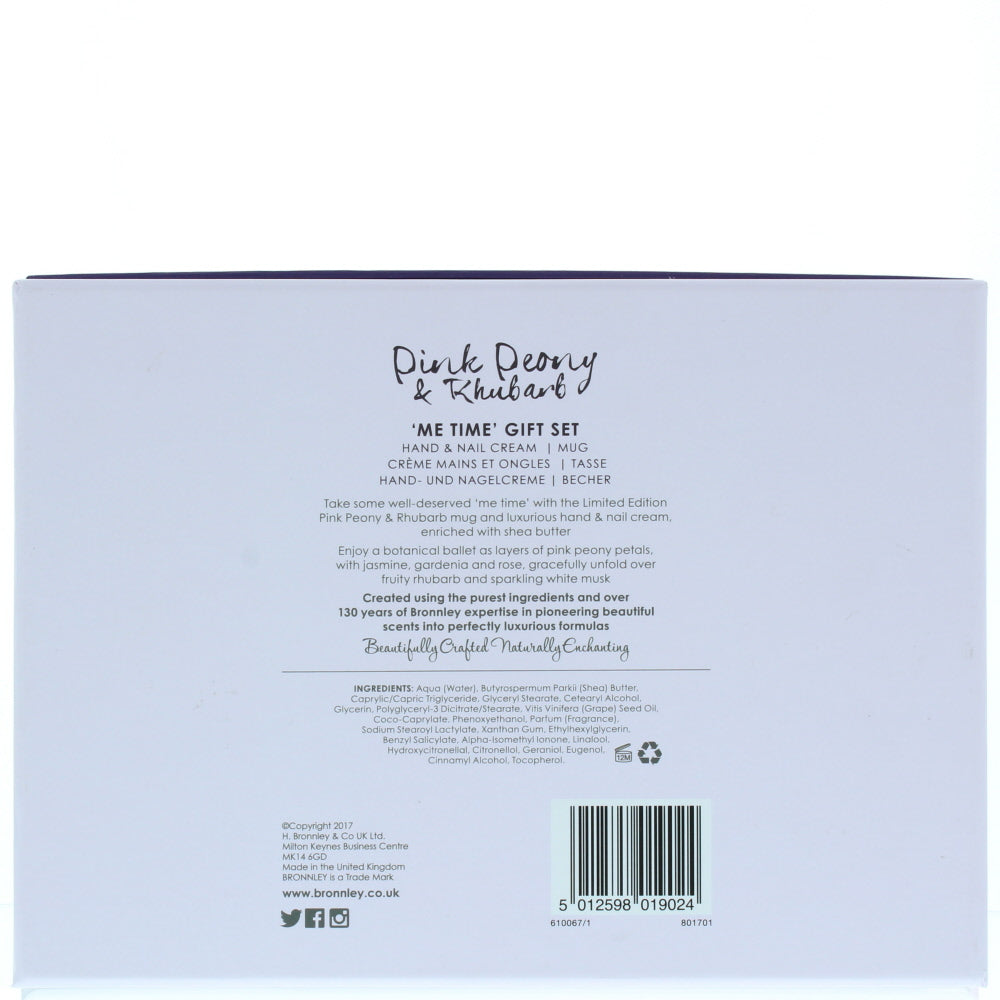 Bronnley Pink Peony & Rhubarb Bodycare Set 2 Pieces Gift Set