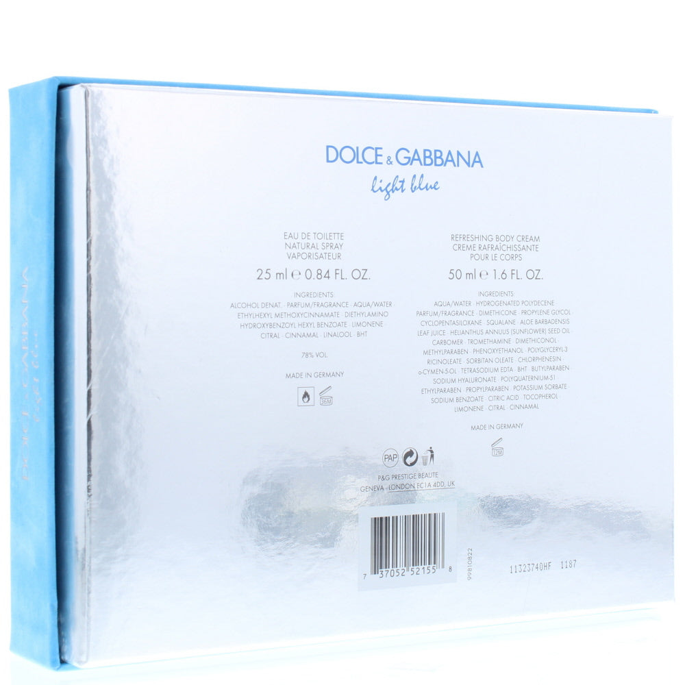 Dolce & Gabbana Light Blue Eau de Toilette 2 Pieces Gift Set - Ingredients