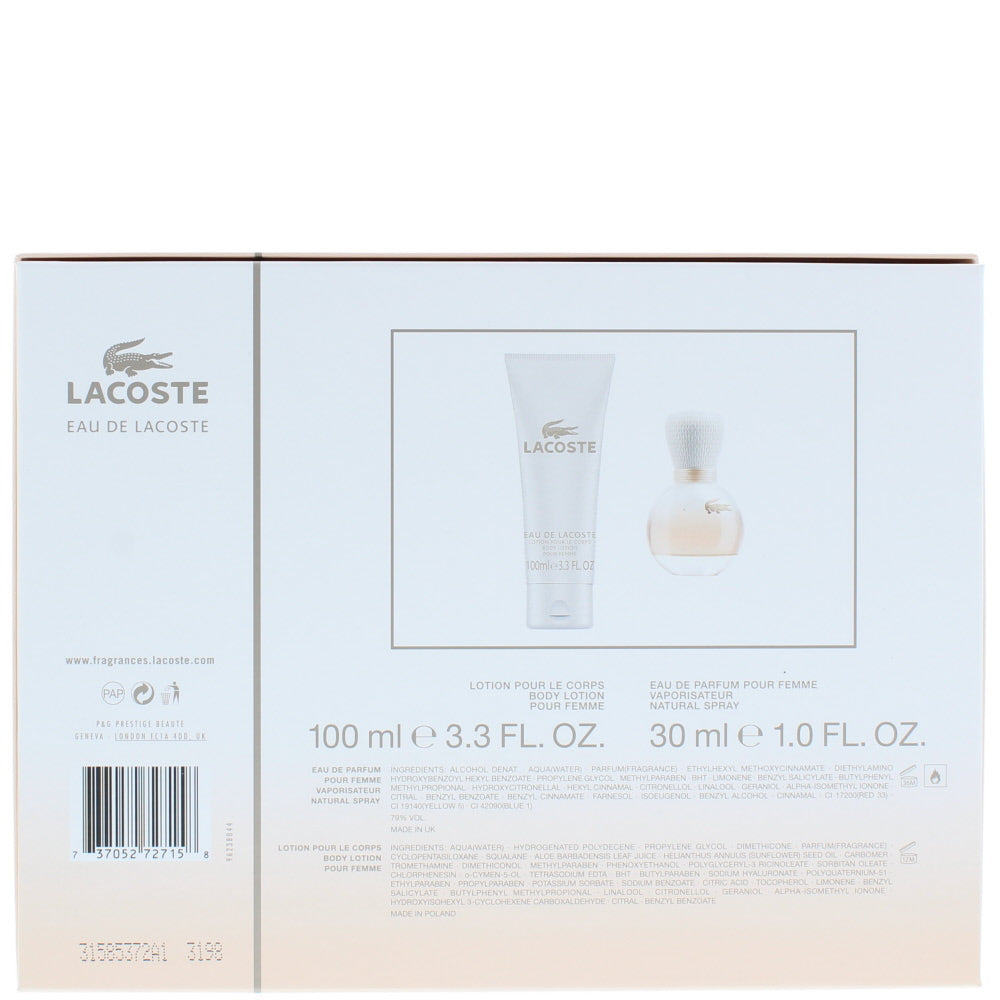 Lacoste Eau De Lacoste Pour Femme Eau de Parfum 2 Pieces Gift Set