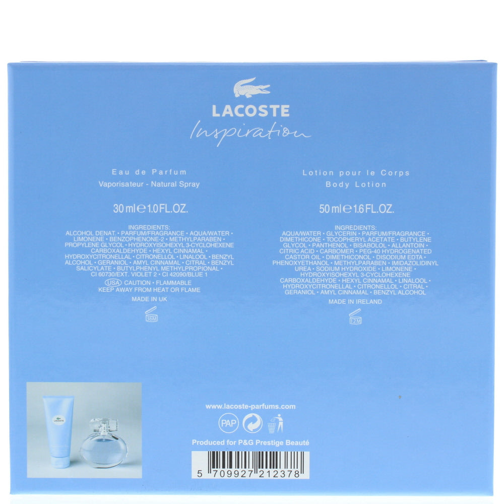 Lacoste Inspiration Eau de Parfum 2 Pieces Gift Set