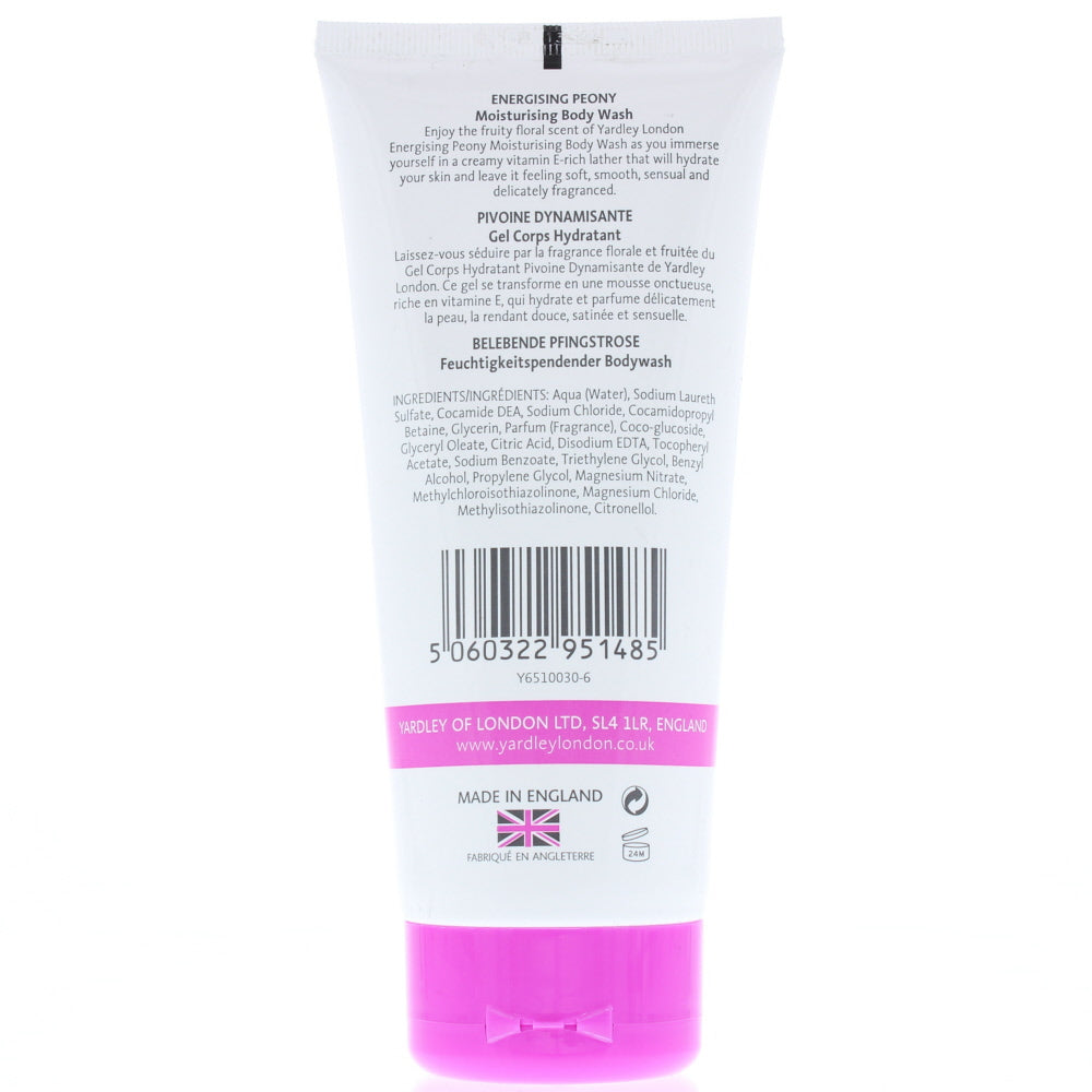 Yardley Energising Peony Body Wash 200ml