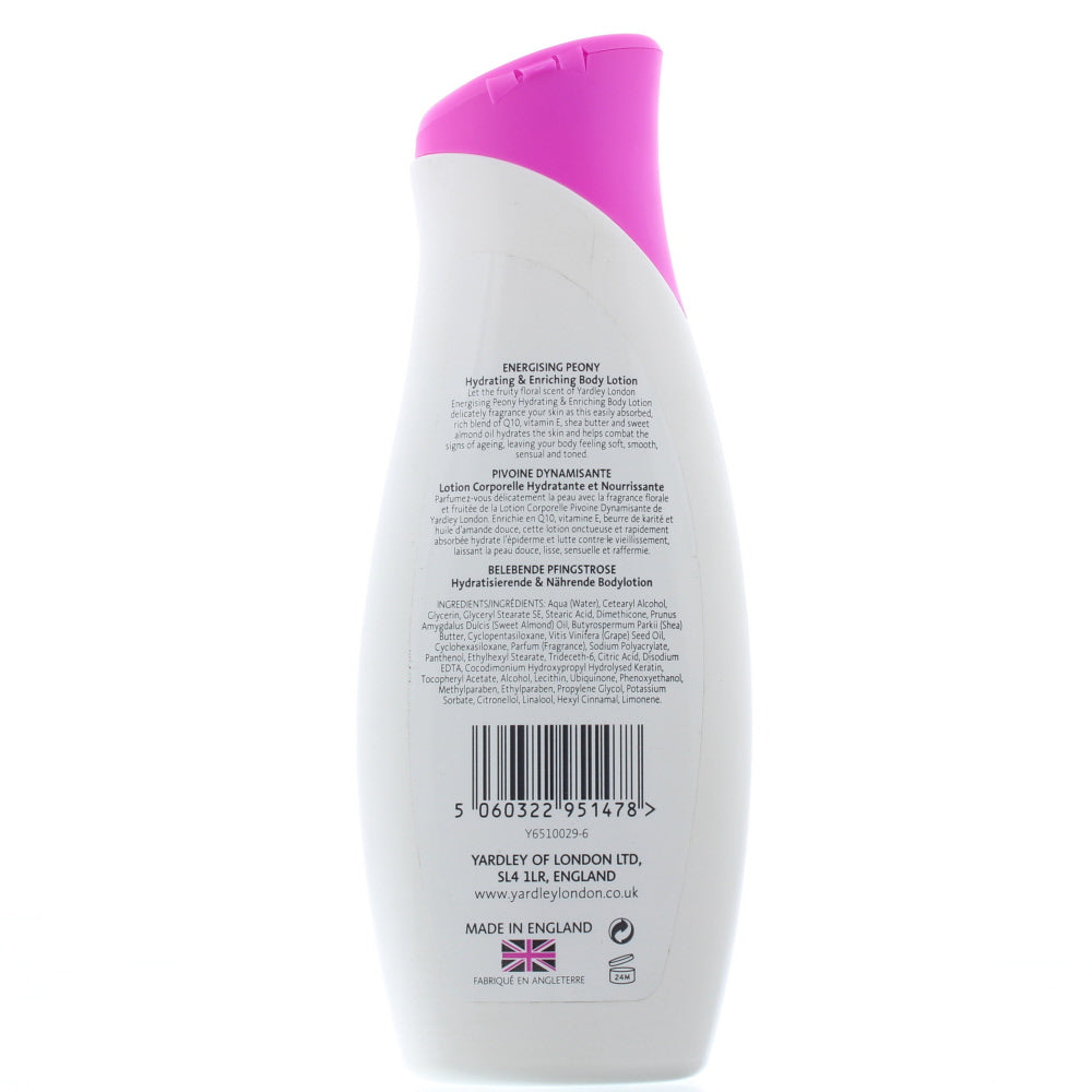 Yardley Energising Peony Body Lotion 250ml