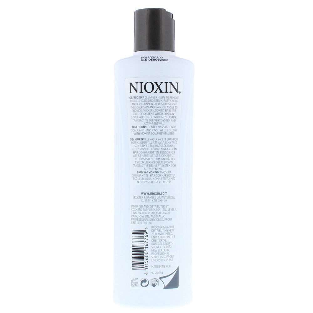 Nioxin 1 Normal To Thin-Looking Fine Hair Shampoo 300ml