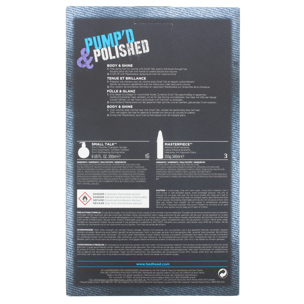 Tigi Bed Head Pump'd Polished Haircare 2 Pieces Gift Set