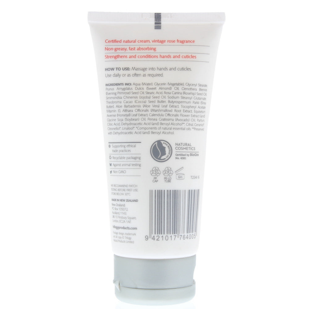 Trilogy Rose Hand Cream 75ml
