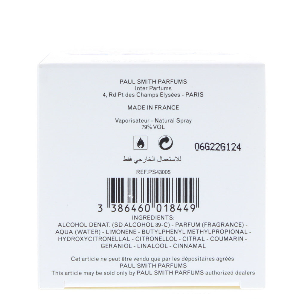 Paul Smith Floral Eau de Parfum 30ml - Ingredients