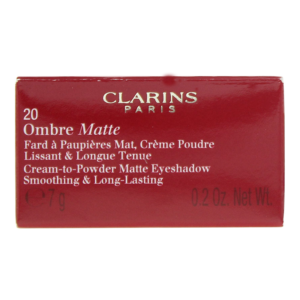 Clarins Ombre Matte Cream-To-Powder 20 Ultra Violet Eye Shadow 7g - Box