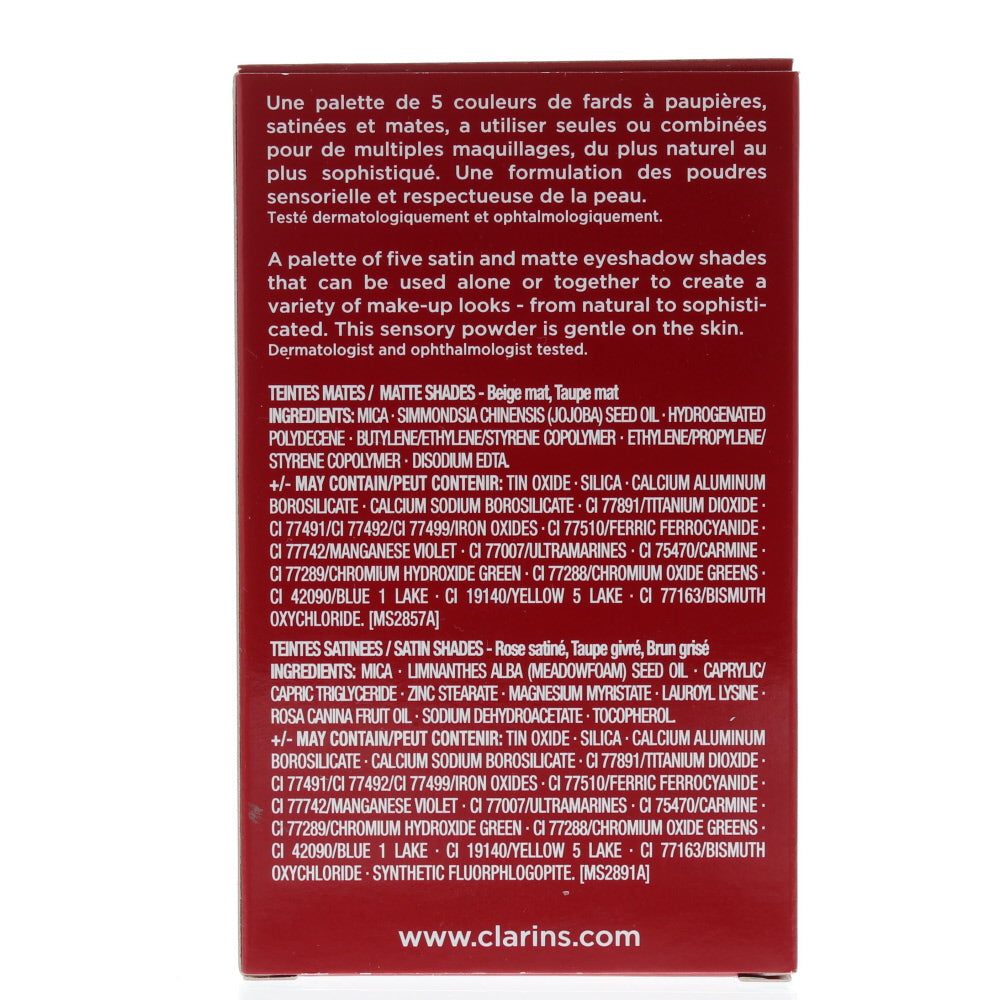 Clarins 5-Colour 01 Pretty Day Eye Shadow Palette 7.5g