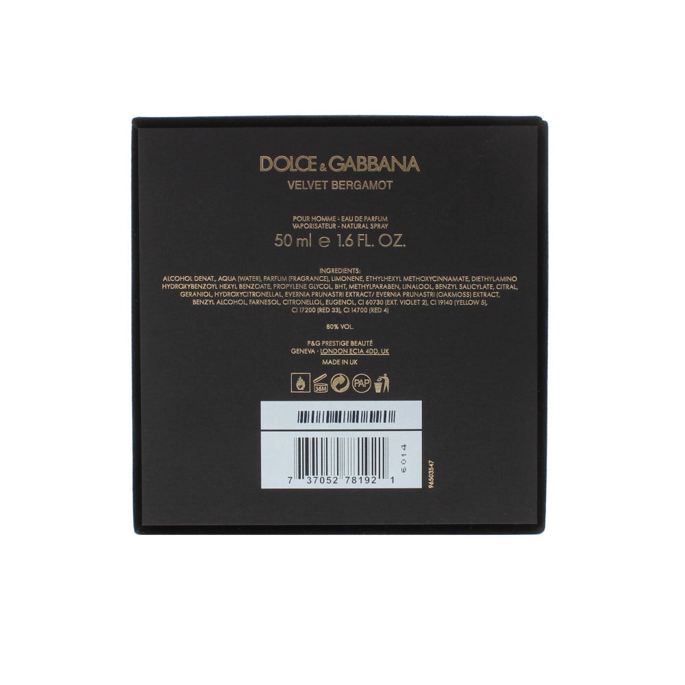 Dolce & Gabbana Velvet Bergamot Eau de Parfum 50ml