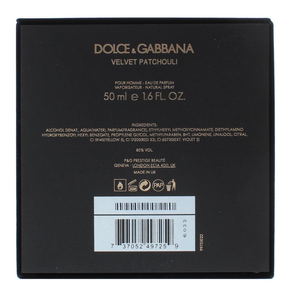 Dolce & Gabbana Velvet Patchouli Eau de Parfum 50ml