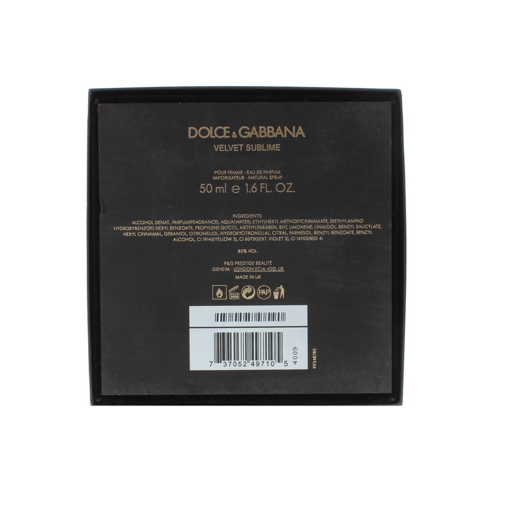 Dolce & Gabbana Velvet  Sublime Eau de Parfum 50ml