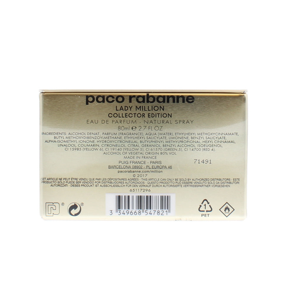 Paco Rabanne Lady Million Collector's Edition Eau de Parfum 80ml