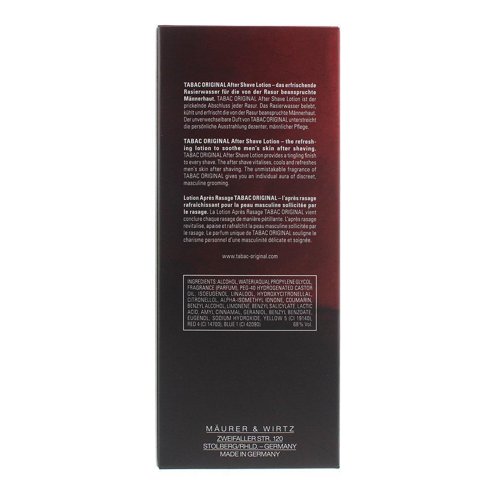 Tabac Original Aftershave Lotion 200ml - Ingredients