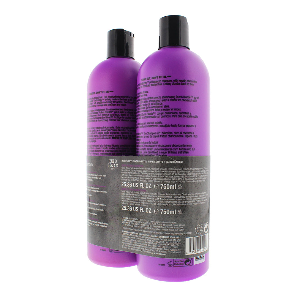 Tigi Bed Head Dumb Blonde Therapy For Blondes Duo Pack Shampoo & Conditioner 750ml