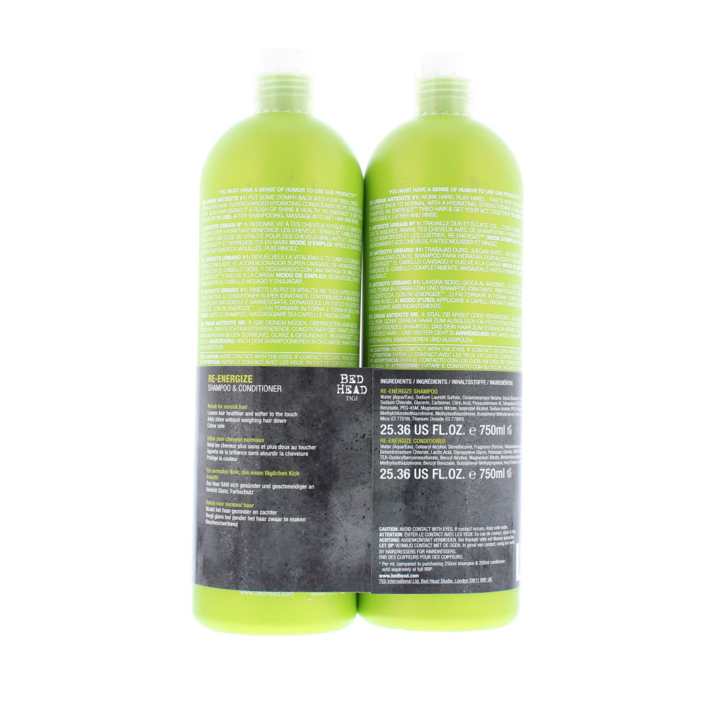 Tigi Bed Head Urban Antidotes Re-Energize Duo Pack Shampoo & Conditioner 750ml