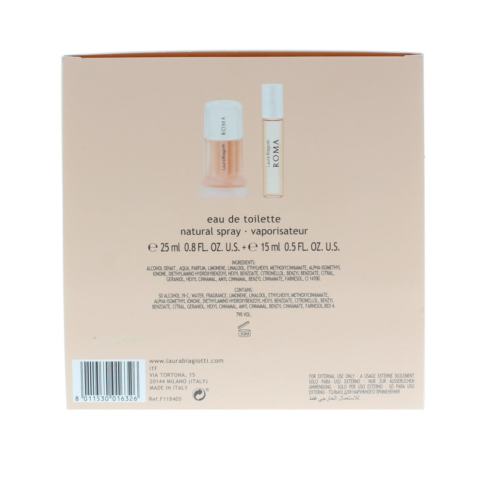Laura Biagiotti Roma Eau de Toilette 2 Pieces Gift Set