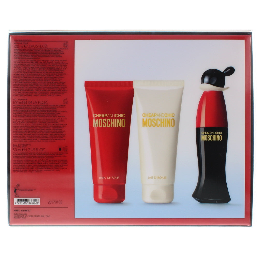Moschino Cheap And Chic Eau de Toilette 3 Pieces Gift Set