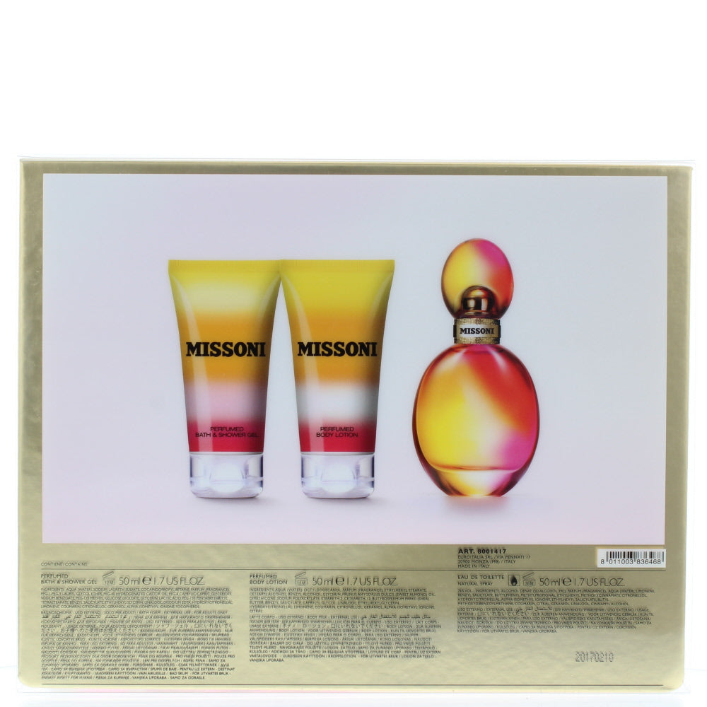 Missoni Eau de Toilette 3 Pieces Gift Set