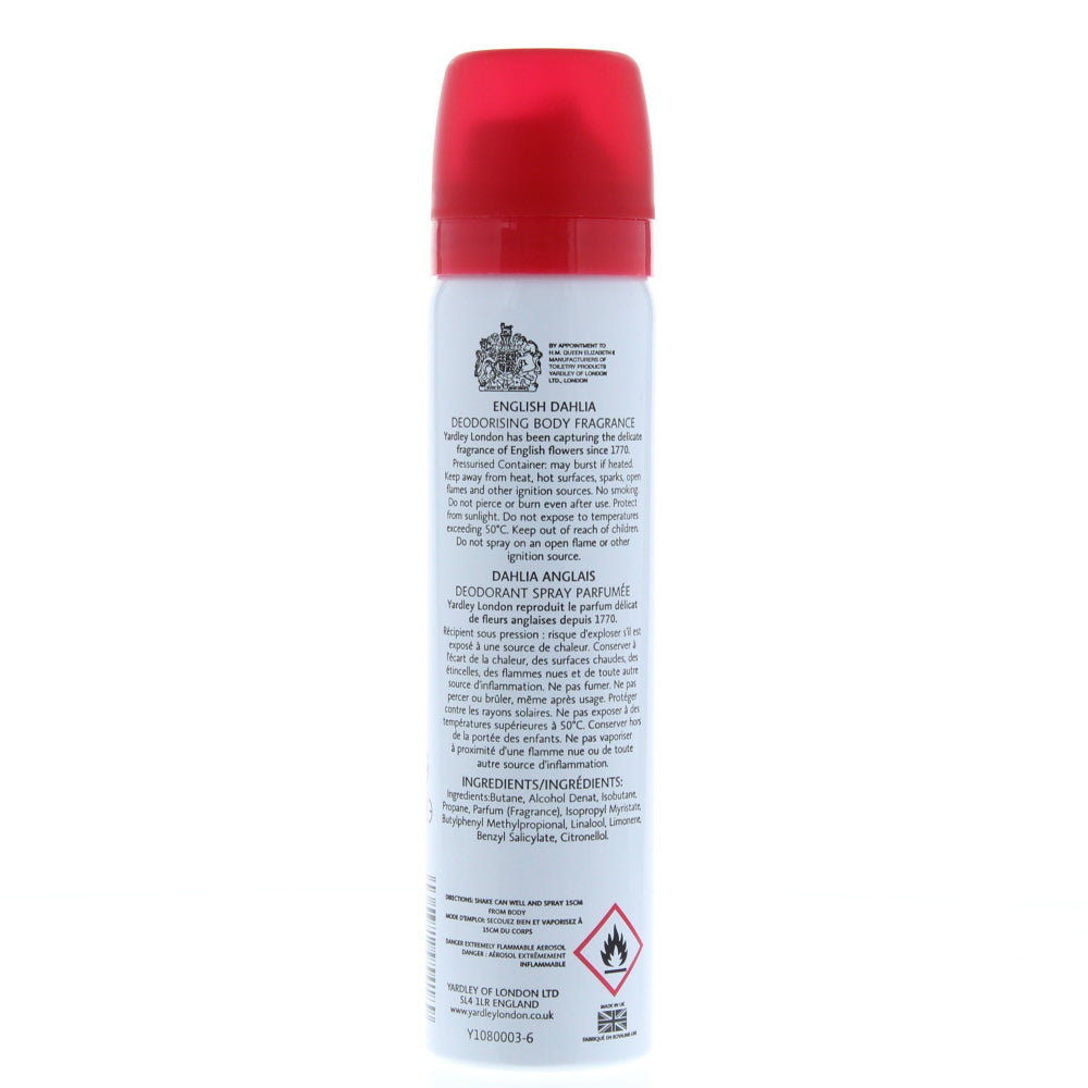Yardley English Dahlia Deodorant Spray 75ml