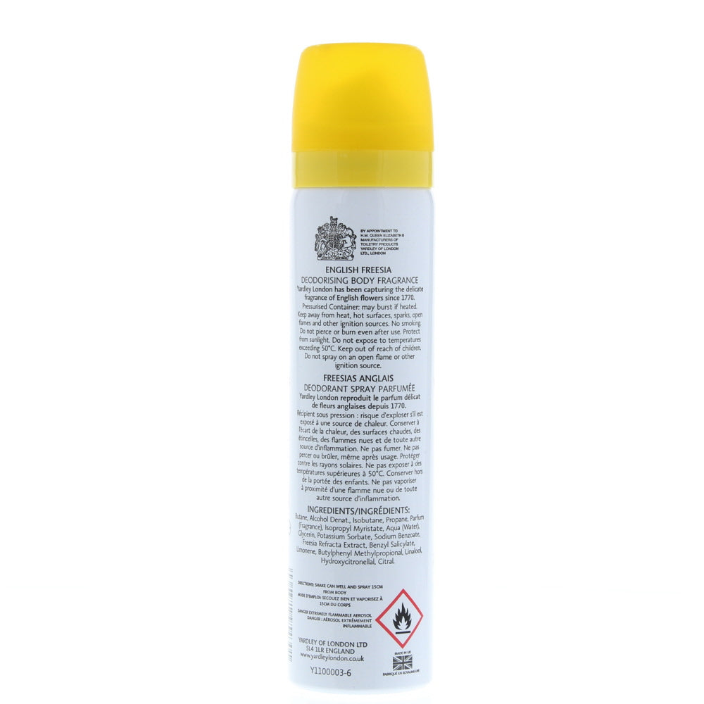 Yardley English Freesia Deodorant Spray 75ml