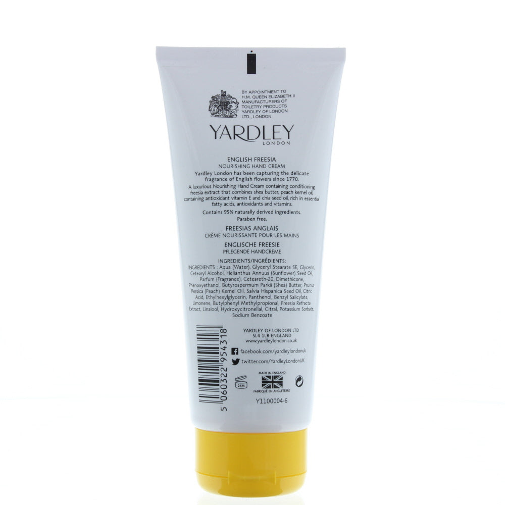 Yardley English Freesia Hand Cream 100ml