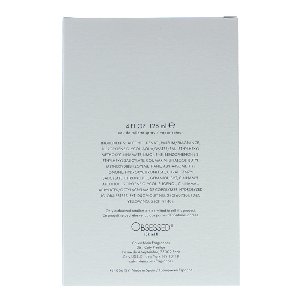 Calvin Klein Obsessed For Men Eau de Toilette 125ml
