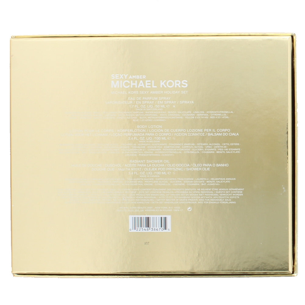 Michael Kors Sexy Amber Eau de Parfum 3 Pieces Gift Set - Ingredients