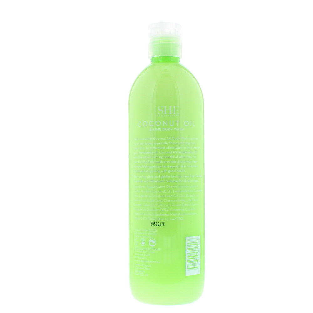 Om She Coconut Oil & Lime Body Wash 500ml - Ingredients