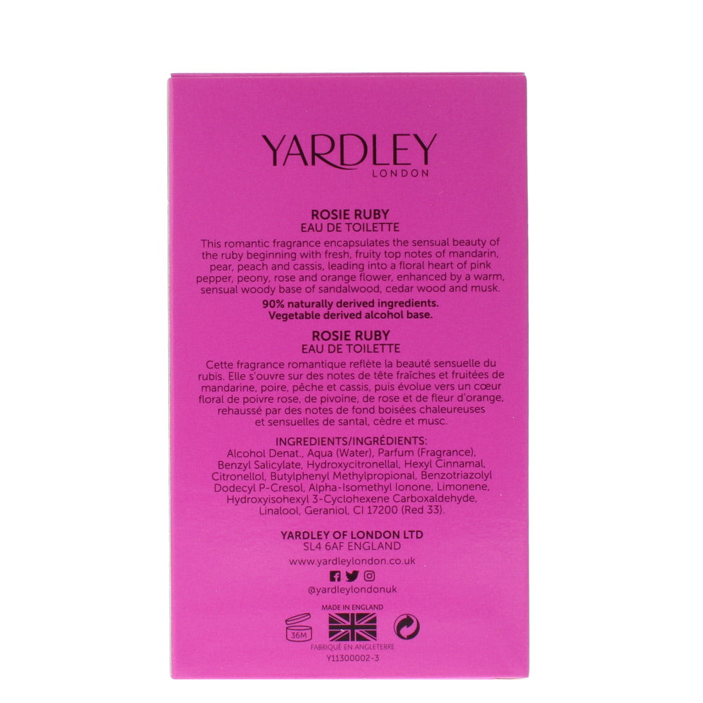 Yardley The Collection Rosie Ruby Eau de Toilette 50ml
