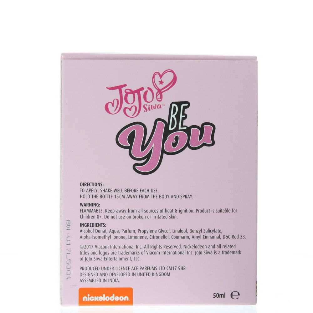 Jojo Siwa Be You Eau de Parfum 50ml - Ingredients