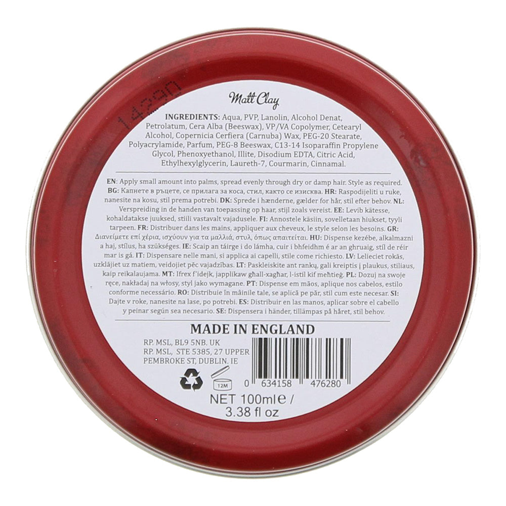 Dapper Dan Strong Hold Matt Clay 100ml