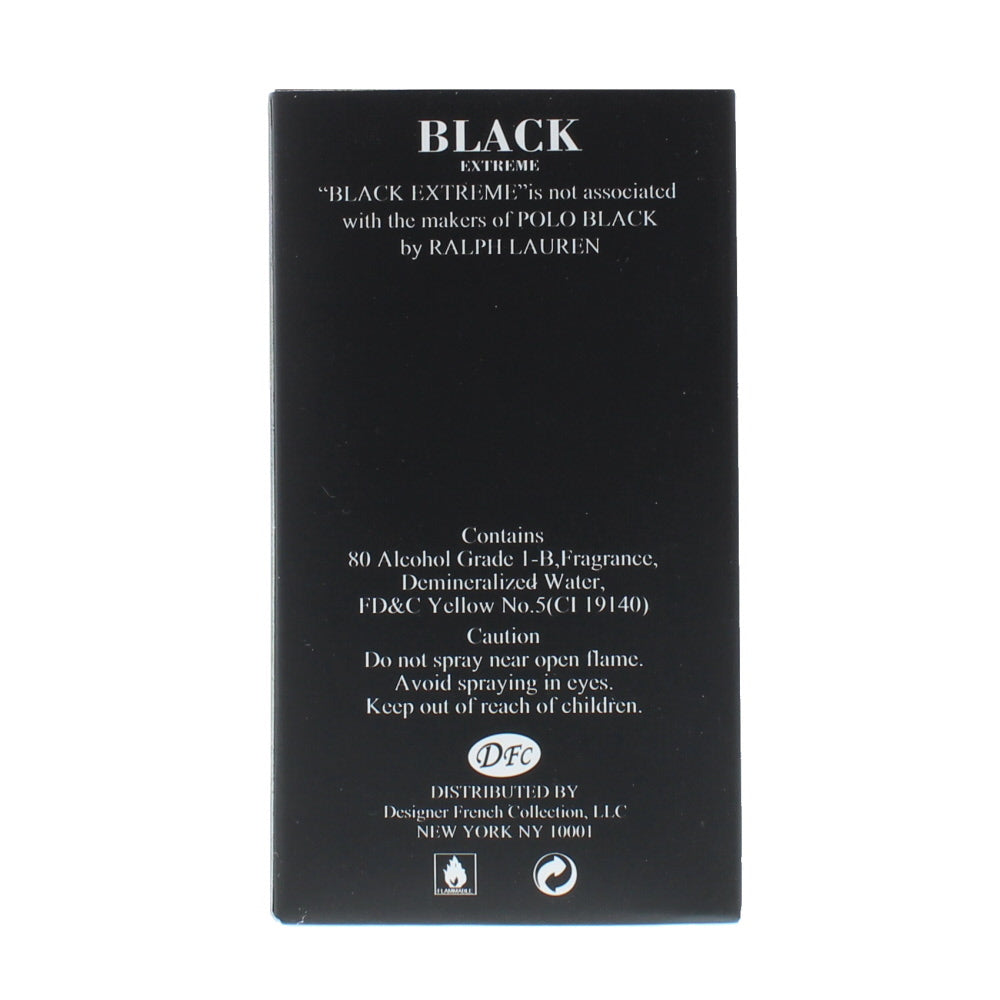 Designer French Collection Black Extreme Eau de Toilette 100ml