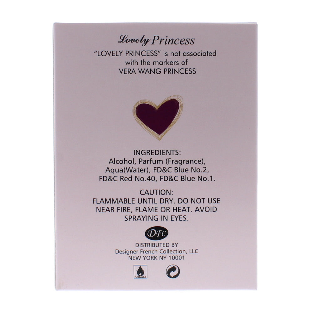 Designer French Collection Lovely Princess Eau de Parfum 100ml - Ingredients