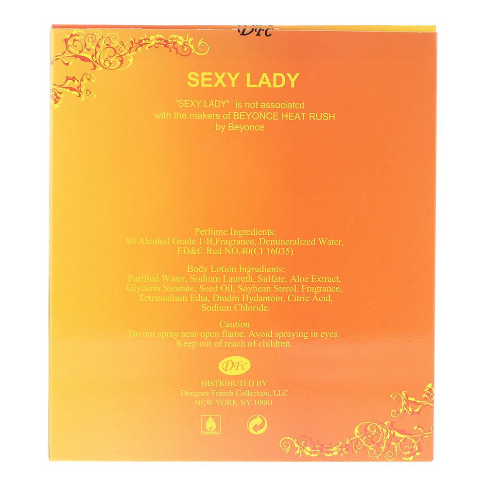Designer French Collection Sexy Lady Eau de Parfum 2 Pieces Gift Set