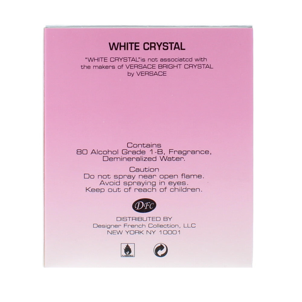 Designer French Collection White Crystal Eau de Parfum 100ml - Ingredients