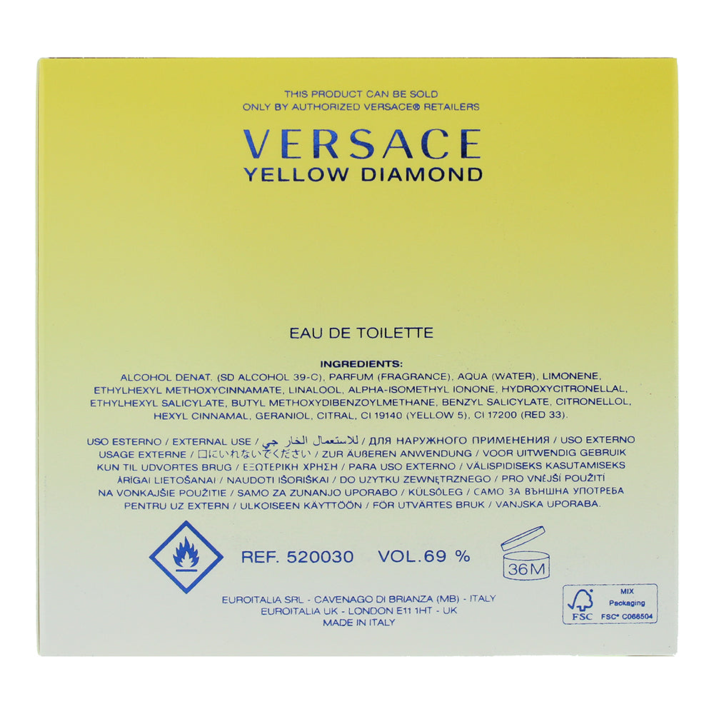 Versace Yellow Diamond Eau de Toilette 50ml