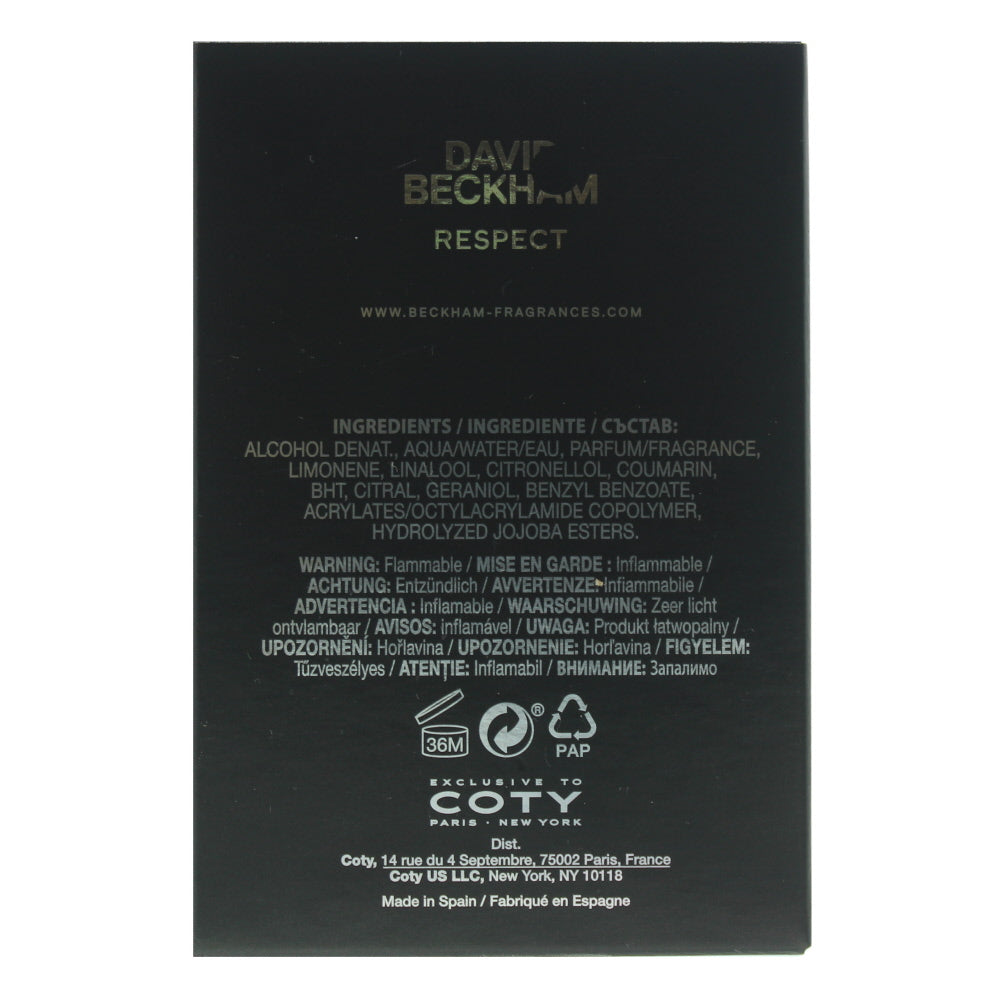 David Beckham Respect Eau de Toilette 60ml
