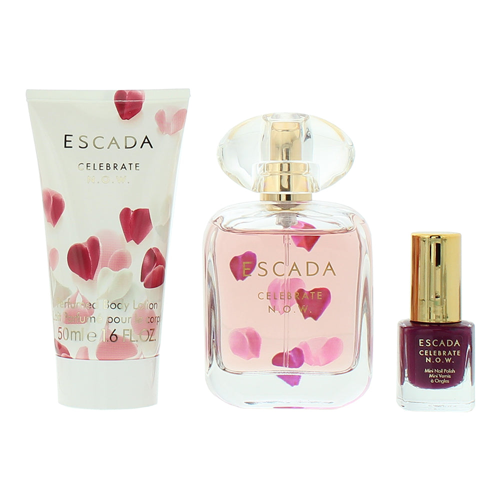 Escada Celebrate N.O.W. Eau de Parfum 3 Pieces Gift Set - Product