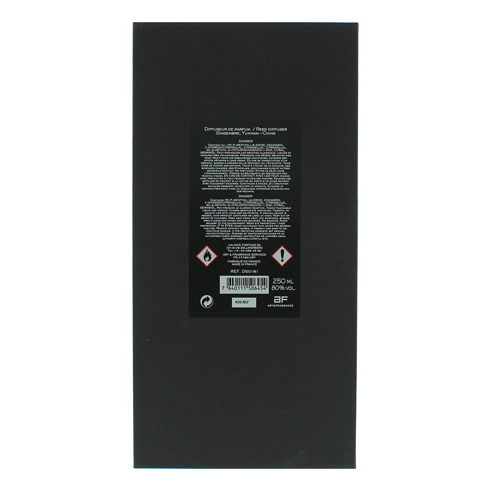 Lalique Gingembre Yunnan Chine Diffuser 250ml