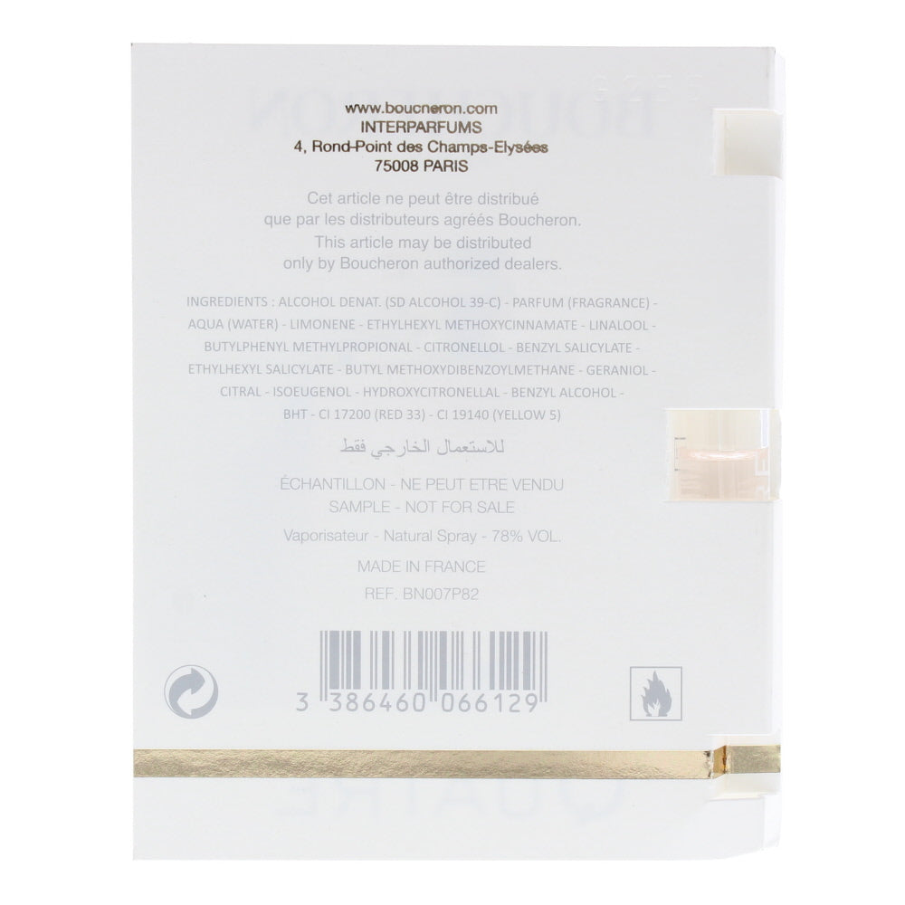 Boucheron Quatre Vial Eau de Parfum 2ml