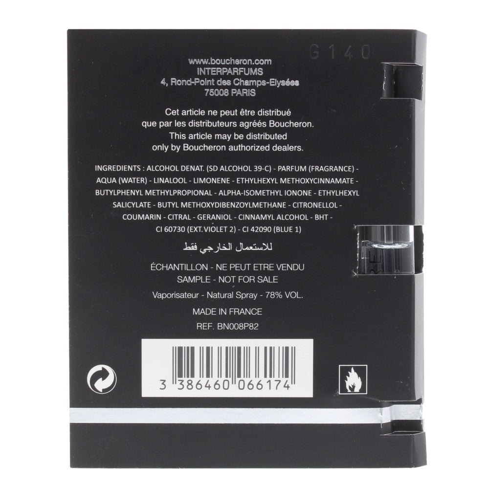 Boucheron Quatre Vial Eau de Toilette 2ml