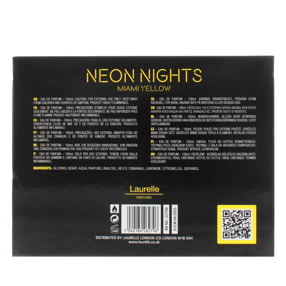 Laurelle Sexxy Shoo Neon Nights Miami Yellow Eau de Parfum 100ml