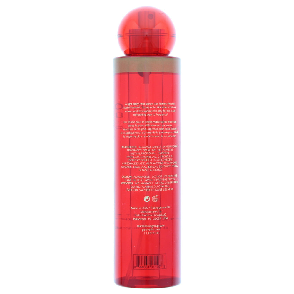 Perry Ellis 360 Red Unboxed Body Mist 236ml - Ingredients
