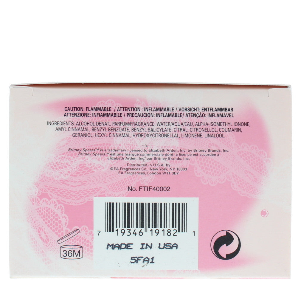 Britney Spears Fantasy Intimate Edition Eau de Parfum 50ml - Ingredients