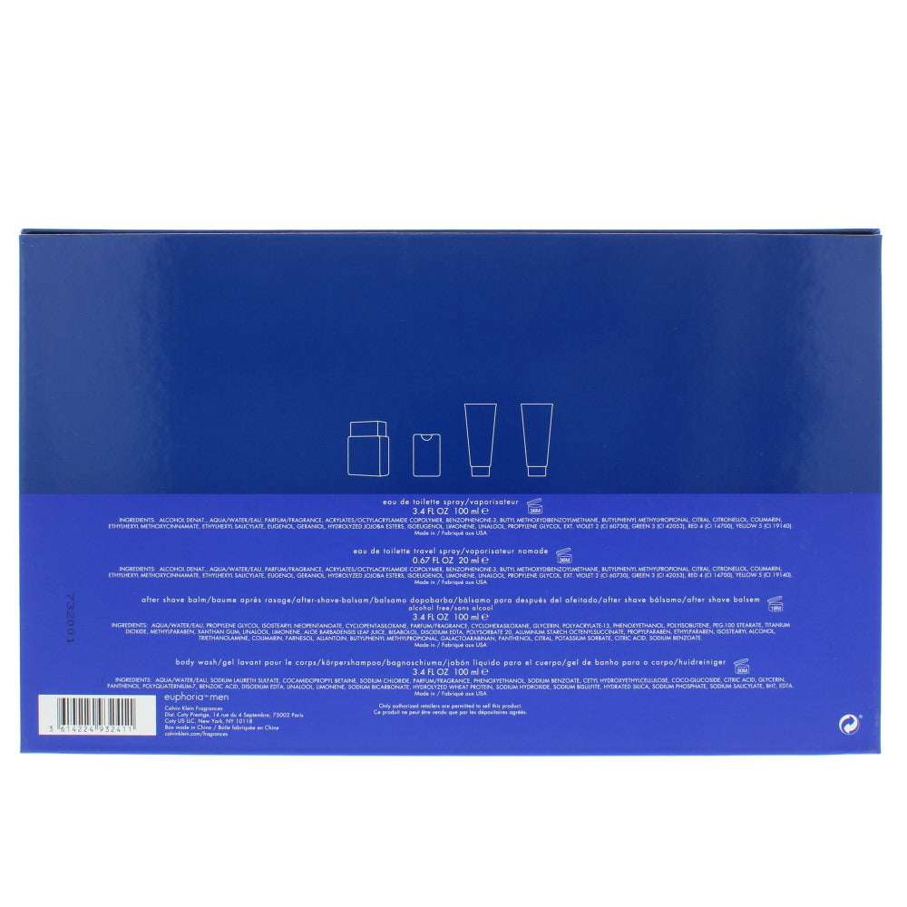 Calvin Klein Euphoria Men Eau de Toilette 4 Pieces Gift Set