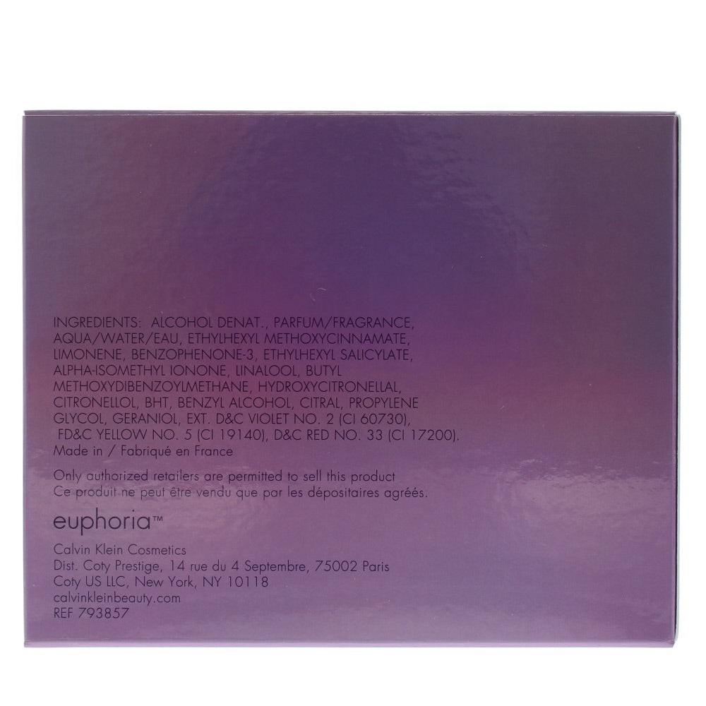 Calvin Klein Euphoria Essence Eau de Parfum 30ml - Ingredients