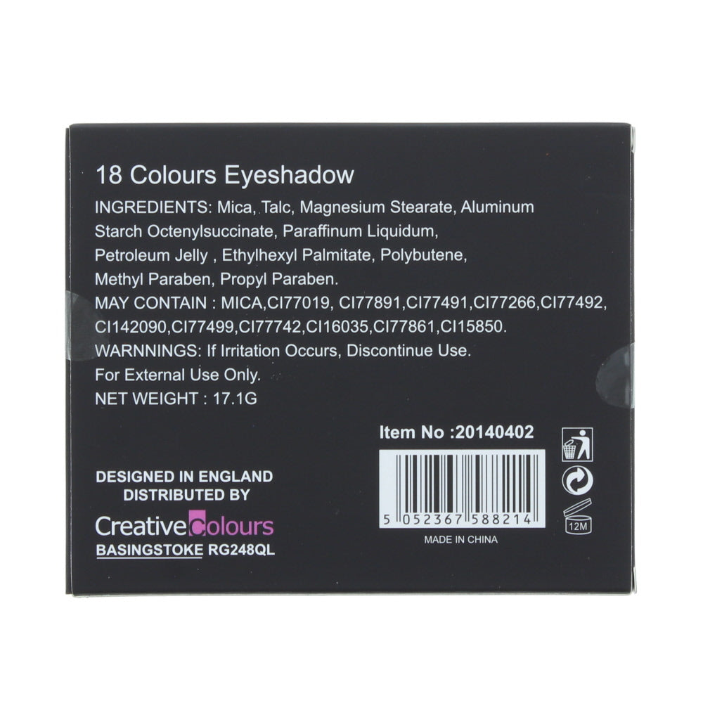 Creative Colours 18 Colours Eye Shadow Palette 17.1g