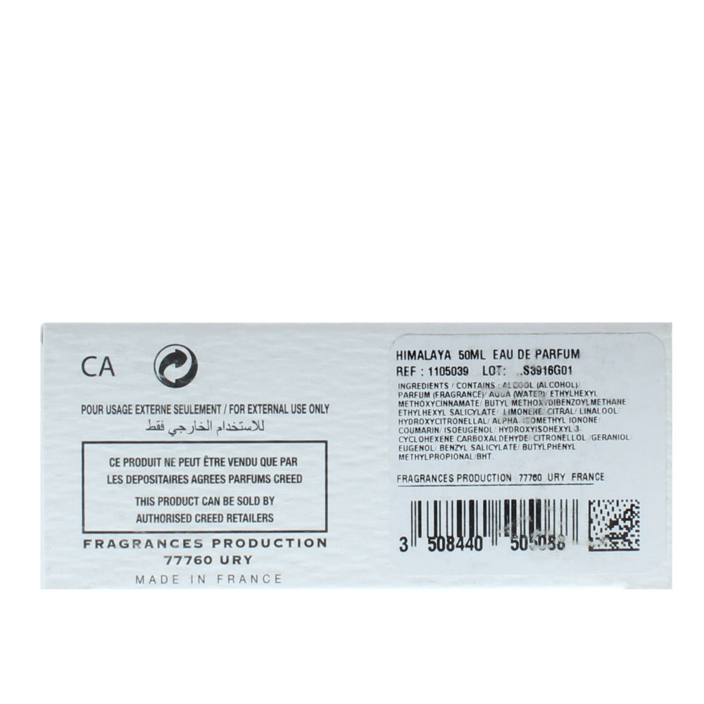Creed Himalaya Eau de Parfum 50ml - Ingredients