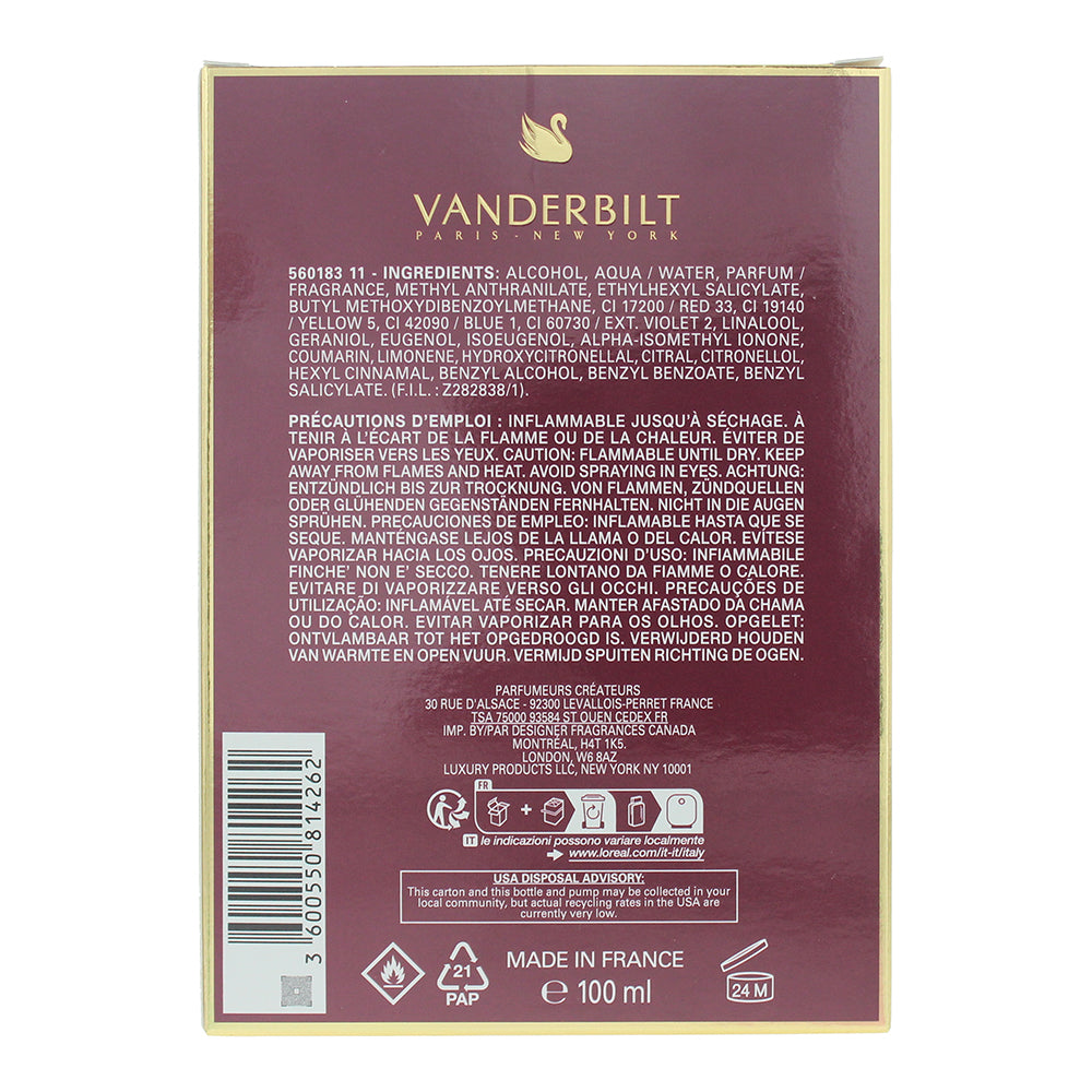 Gloria Vanderbilt Minuit À New York Eau de Parfum 100ml