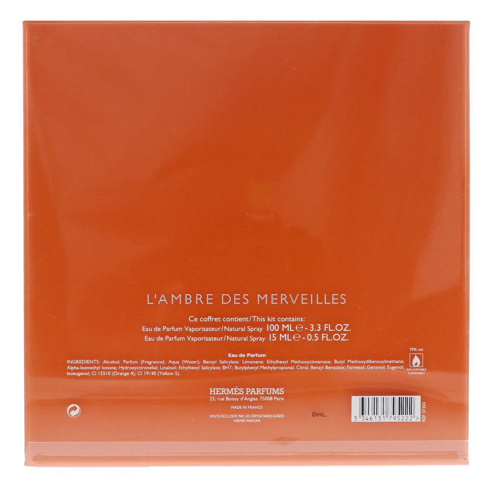 Hermès L'ambre Des Merveilles Eau de Parfum 2 Pieces Gift Set